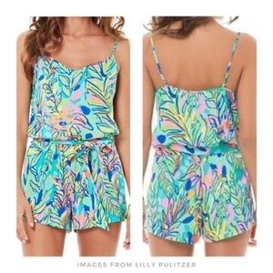 Lily Pulitzer Deanna Romper in Hot Spot | Size S